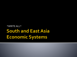 South and East Asia Economic Systems