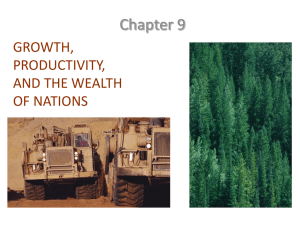 GROWTH, PRODUCTIVITY, AND THE WEALTH OF NATIONS