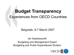 Performance Budgeting Lessons from OECD Member countries