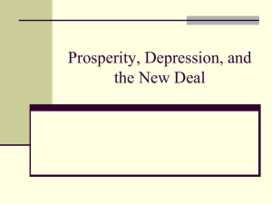 The Great Depression and the New Deal, 1929