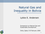 Natural Gas and Income Distribution in Bolivia
