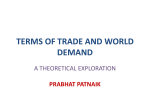 TERMS OF TRADE AND WORLD DEMAND