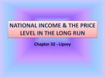 NATIONAL INCOME & THE PRICE LEVEL IN THE LONG RUN