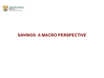 SAVINGS: A MACRO PERPESPETCIVE