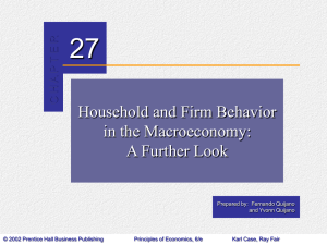 Chapter 27: Household and Firm Behavior in the