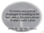 Economic and political challenges of acceding to the euro