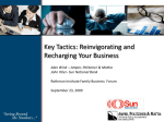 Key Tactics: Reinvigorating and Recharging Your Business