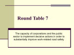 Round Table 7 - Youth for Road Safety