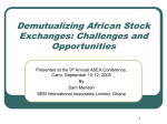 Demutualizing African Stock Exchanges