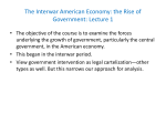 The Interwar American Economy: the Rise of Government