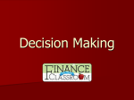 Decision Making PPT - Finance in the Classroom