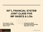 Washington Consensus via IFIs - Law & Finance Institutional
