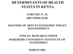determinants of health status in kenya gakunju em