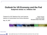 Deutsche Bank`s View of the US Economy and the Fed