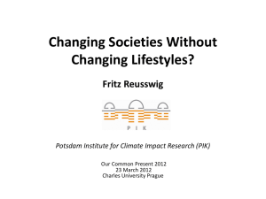 Changing Societies Without Changing Lifestyles?