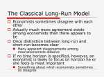 Chapter 19 - The Classical Long Run Model