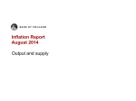 Bank of England Inflation Report August 2014 Output and supply