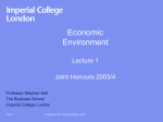 Economic Environment - Imperial College London