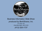 BerkShares Training Slideshow