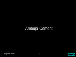 Ambuja Cement A Growth Story