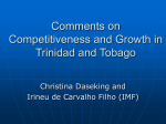 Comments on Competitiveness and Growth in Trinidad and Tobago