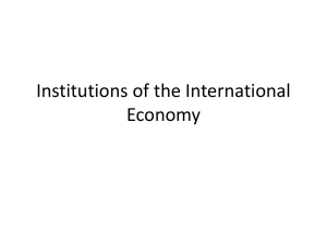 Slides on International Institutions (Session 3)