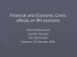 Global Financial and Economic crisis and its possible implications in