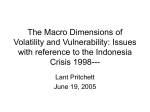 The Macro Dimensions of Volatility and Vulnerability: Issues with