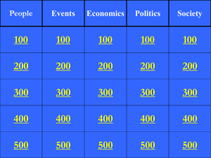 100 People Events Economics Politics Society