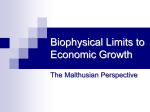 Biophysical Limits to Economic Growth