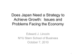 Does Japan Need a Strategy to Achieve Growth: Issues and
