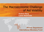 The Macroeconomic Challenge of Aid Volatility