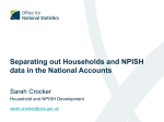 Separating out Households and NPISH data in the National Accounts