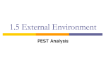 Chap 5 Ext. Env IB1 Ch 5 External Environment PESTSL