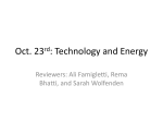 Oct. 23rd: Technology and Energy