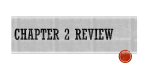 Chapter 2 Review - Campbell County Schools