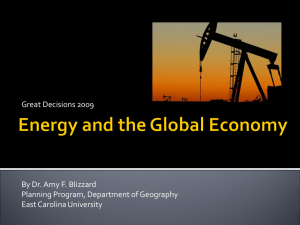 Energy and the global economy