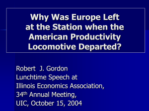 Why Was Europe Left at the Station when the American Productivity