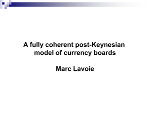 A fully coherent post-Keynesian model of currency boards