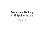 Money and Banking in Philippine Setting