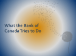 What the Bank of Canada Tries to Do
