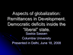 Aspects of globalization: Remittances in
