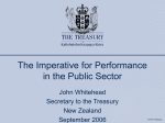 The Imperative for Performance in the Public Sector
