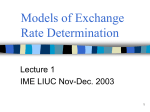 Exchange rate determination