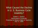 What Caused the Decline in U. S. Business Cycle Volatility?