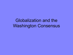 Globalization and the Washington Consensus