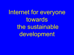 Internet for everyone towards the sustainable development