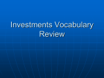 Investments Vocab Review