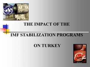 6) stabilization programs in turkey