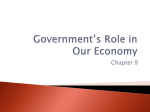 Government`s Role in Our Economy